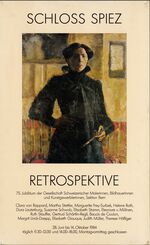 AGoF 299-514: Plakat zur Retrospektive 75. Jubiläum der Gesellschaft Schweizerischer Malerinnen, Bildhauerinnen und Kunstgewerblerinnen, Sektion Bern