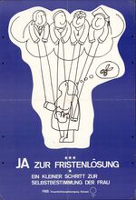 AGoF 326-533: Plakat "JA zur Fristenlösung, ein kleiner Schritt zur Selbstbestimmung der Frau"